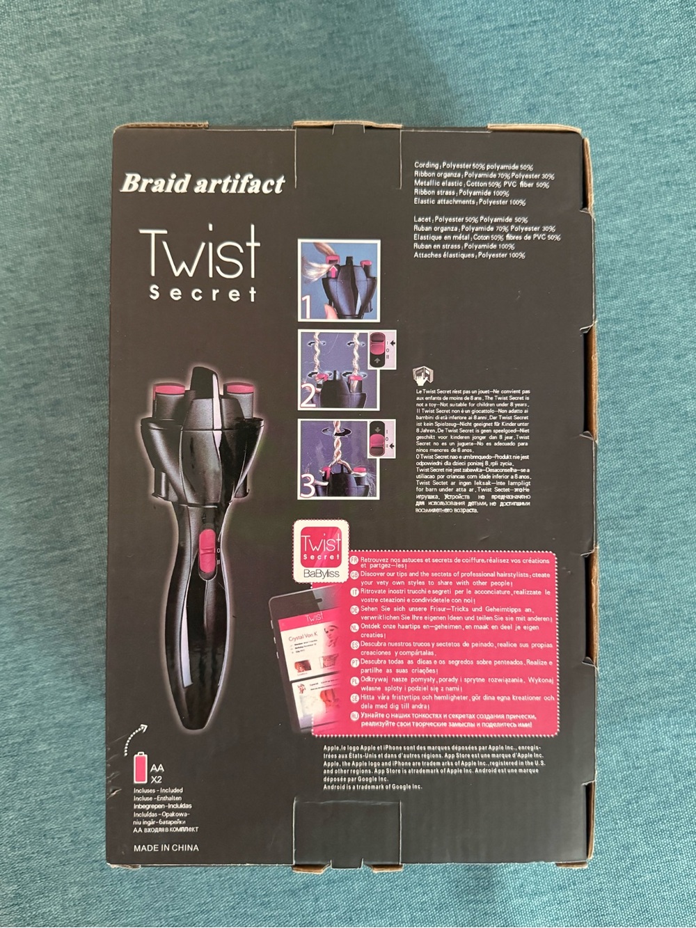 BaByliss Twist Secret Braiding Tool - Black & Pink - Picture 2 of 5